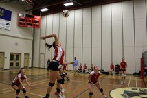 St. Dominic Volleyball Team at play