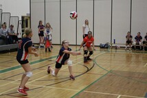 St. Dominic Volleyball Team at play