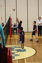 St. Dominic Volleyball Team at play