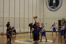 St. Dominic Volleyball Team at play