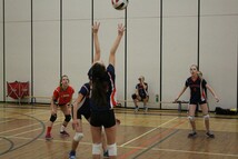 St. Dominic Volleyball Team at play