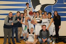 St. Dominic Boys Basketball Team group photo 