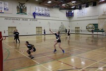 St. Dominic Volleyball Team at play