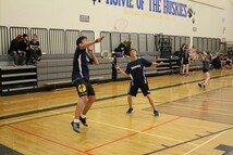 St. Dominic Volleyball Team at play